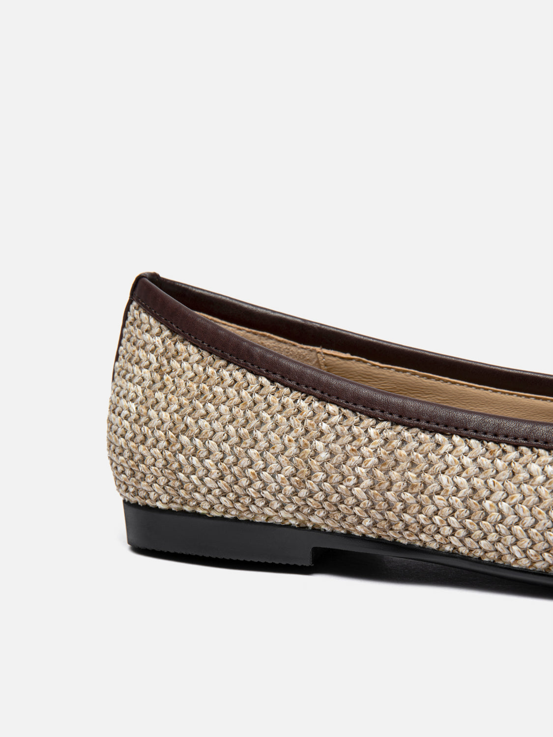 PAZZION, Georgia Tweed Toe Cap Bow Flats, Almond