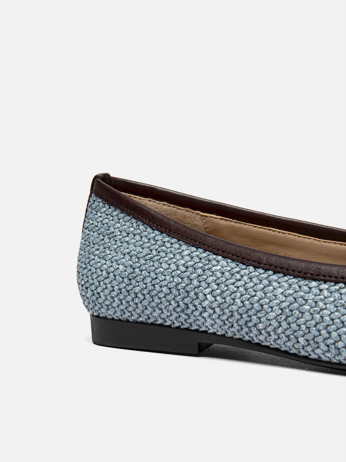 PAZZION, Georgia Tweed Toe Cap Bow Flats, Blue