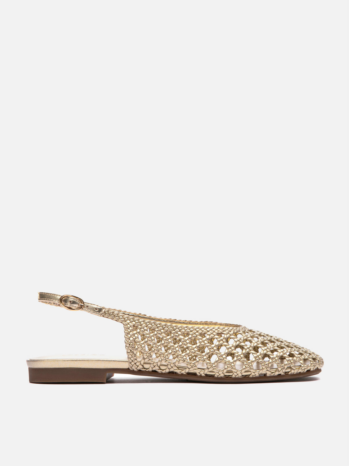 PAZZION, Ginevra Woven Slingback Flats, Gold
