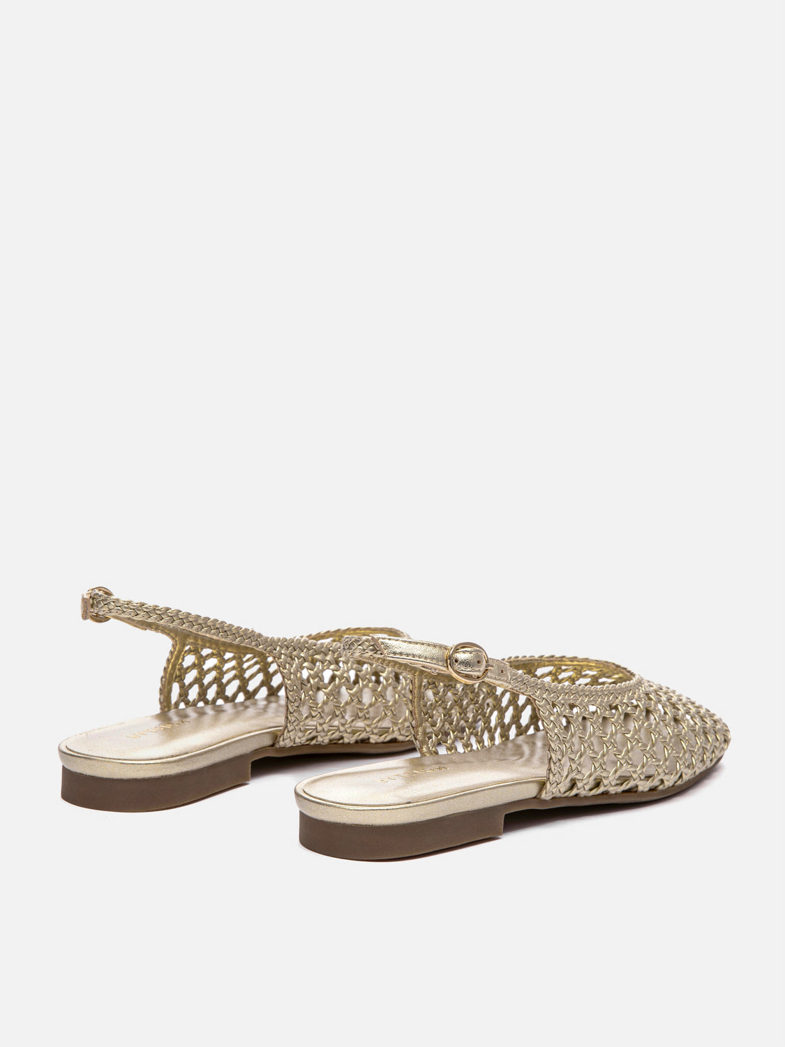 PAZZION, Ginevra Woven Slingback Flats, Gold