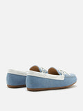 PAZZION, Glenda Denim Bow Moccasins, Lightblue