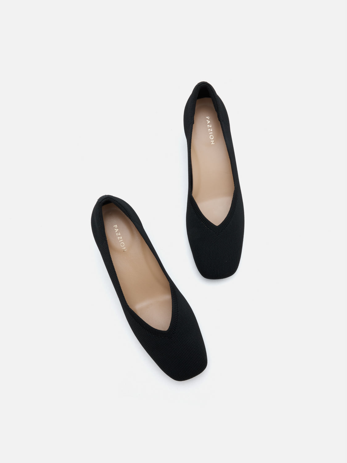 PAZZION, Glenda Flyknit Low Heels, Black