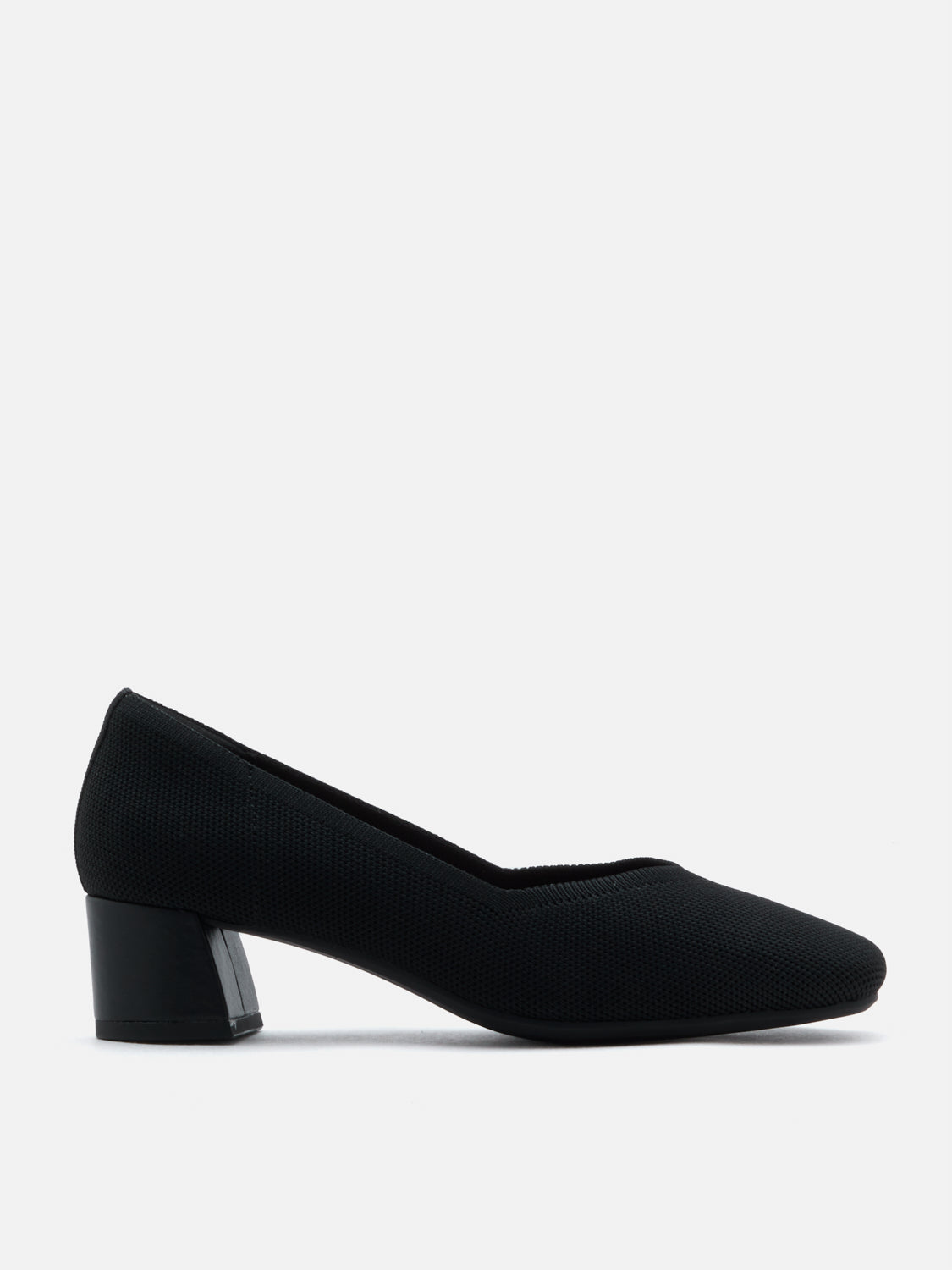 PAZZION, Glenda Flyknit Low Heels, Black