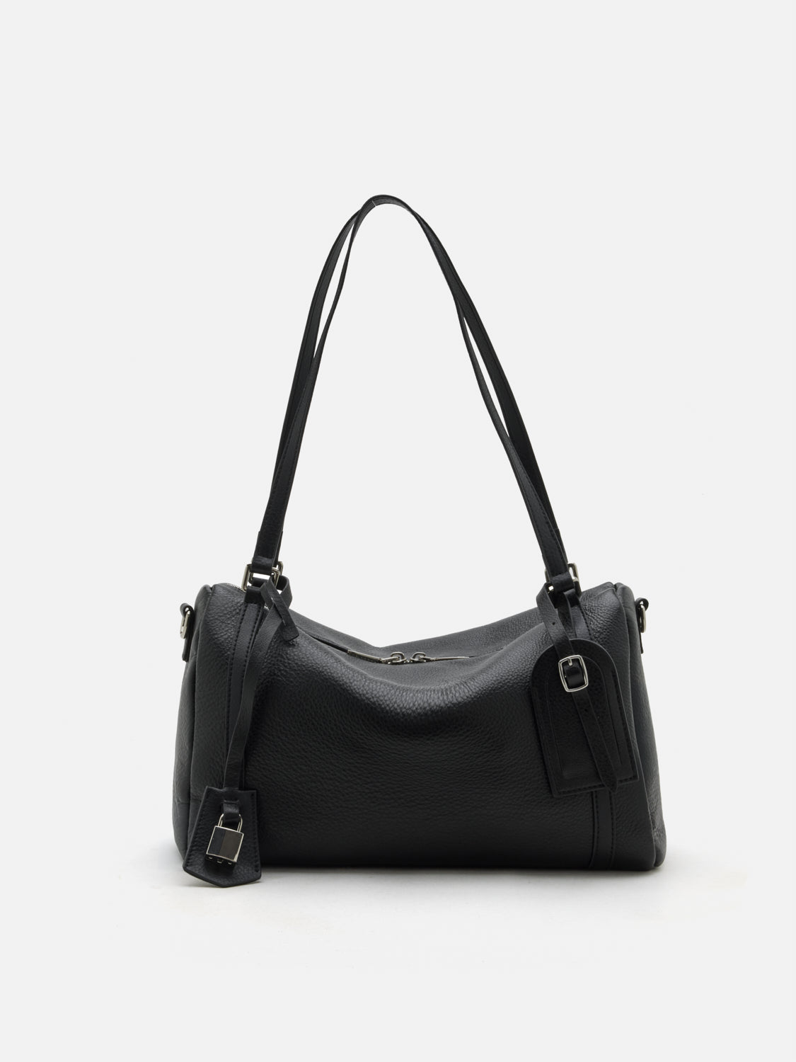 PAZZION, Greta Leather Bag, Black