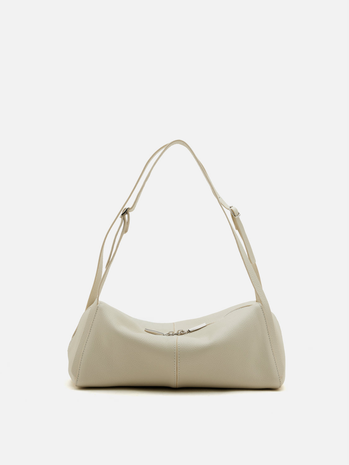 PAZZION, Gretchen Boxy Leather Bag, Beige