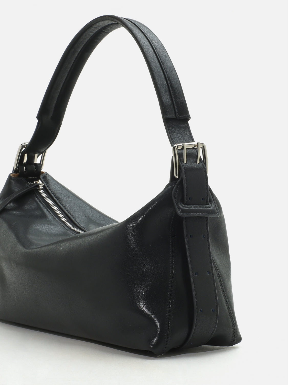 PAZZION, Greyson Leather Bag - Black, Black
