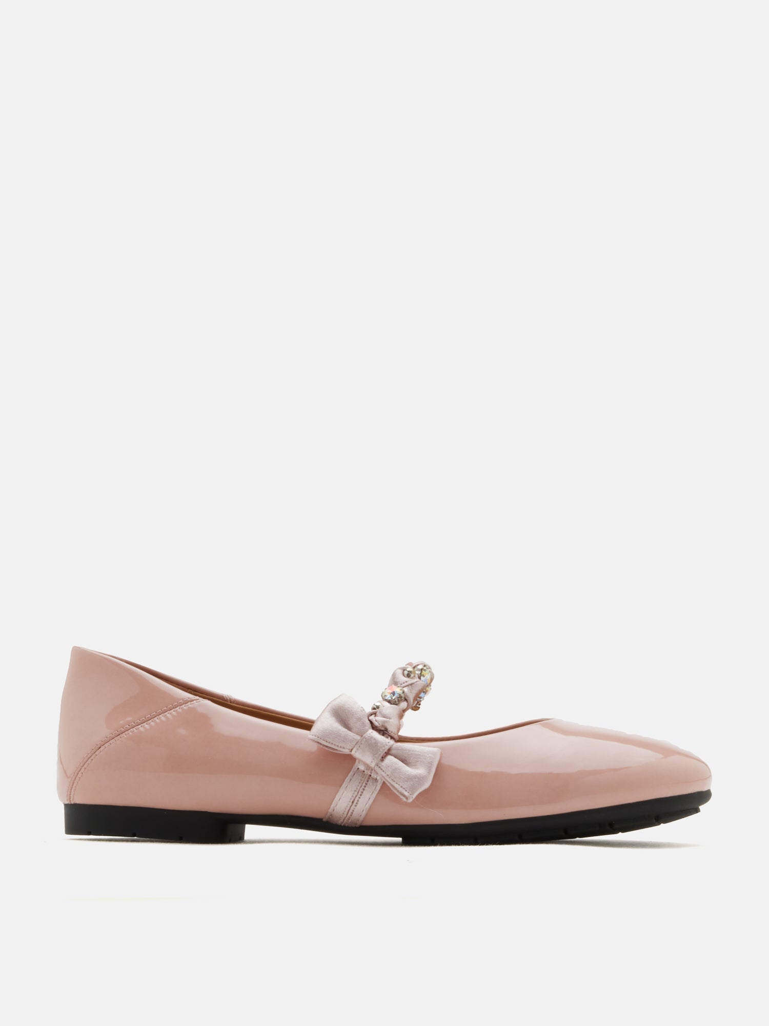 PAZZION, Guillame Braided Strap Patent Mary Janes, Pink