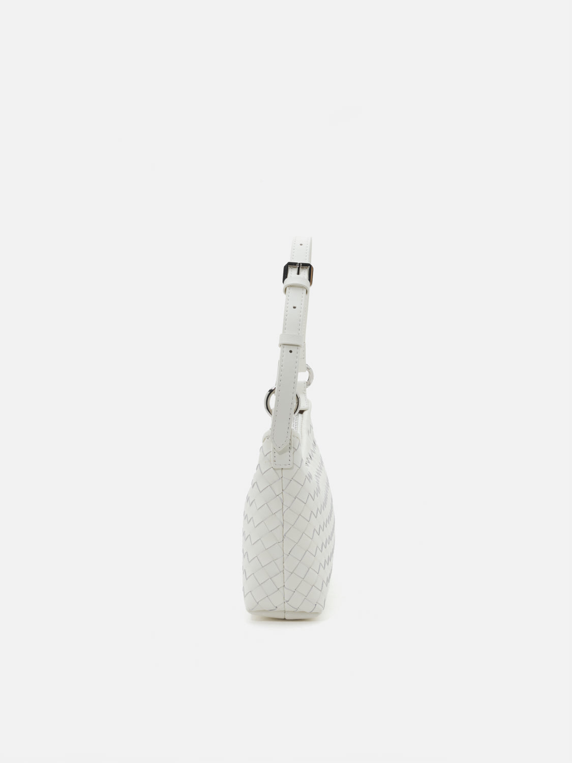 PAZZION, Halina Woven Leather Bag, White