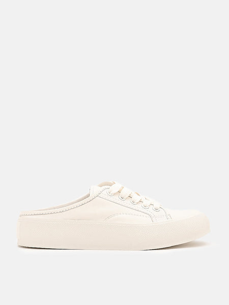 White faux on sale leather flatform trainers