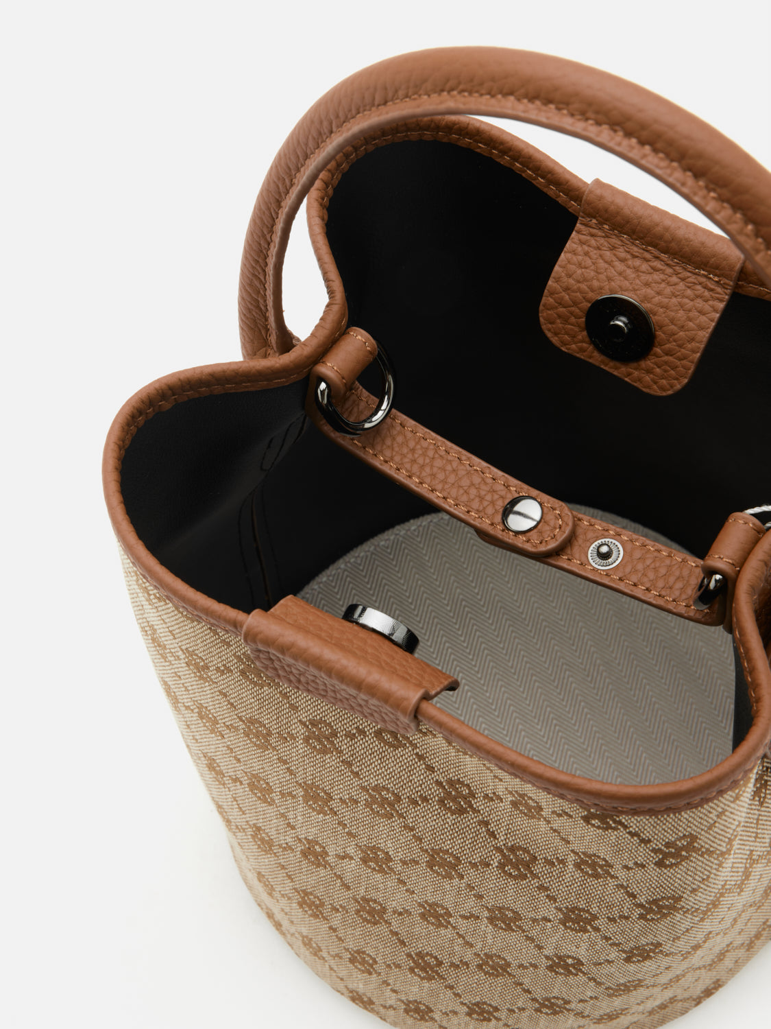 PAZZION, Ines Monogram Three-Way Bag, Brown