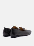 PAZZION, Jaya Minimalist Horsebit Loafers, Black