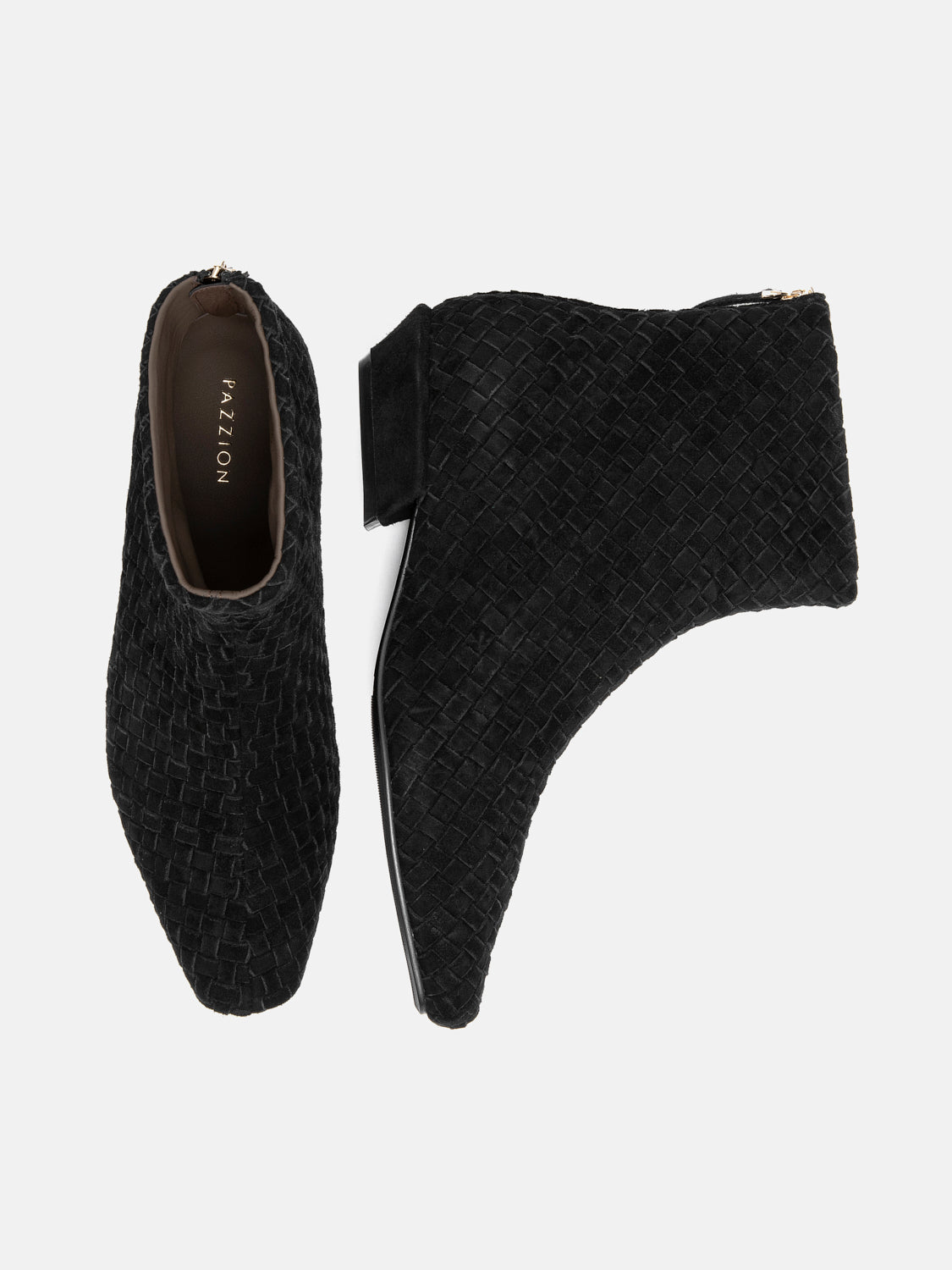 PAZZION, Jeanette Suede Ankle Boots, Black