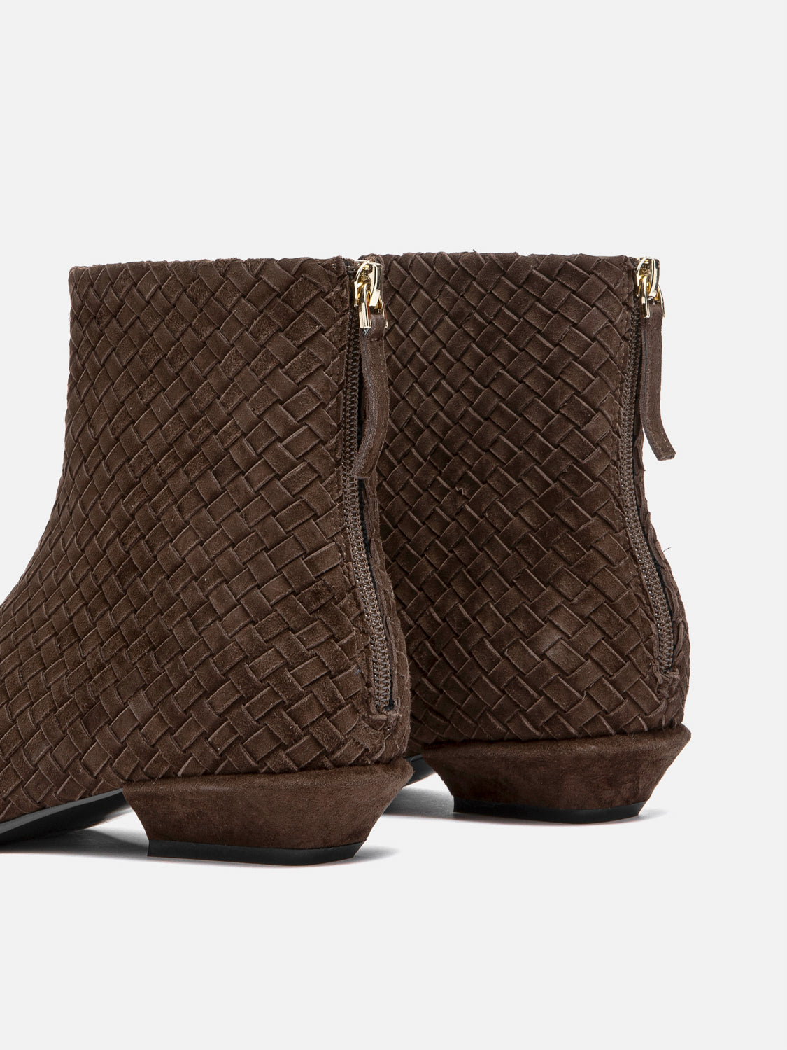 PAZZION, Jeanette Suede Ankle Boots, Darkbrown