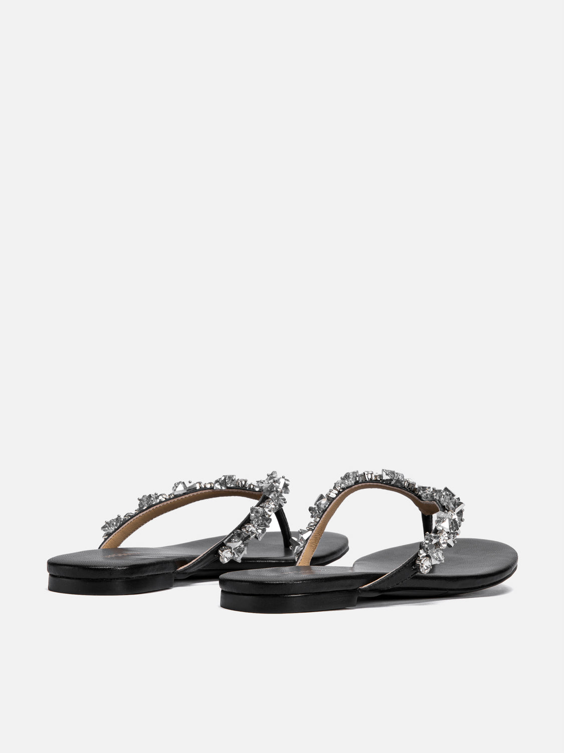 PAZZION, Karessia Diamante Embellished Sandals, Black