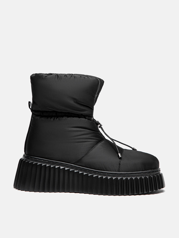PAZZION, Leslie Puffer Down Boots, Black