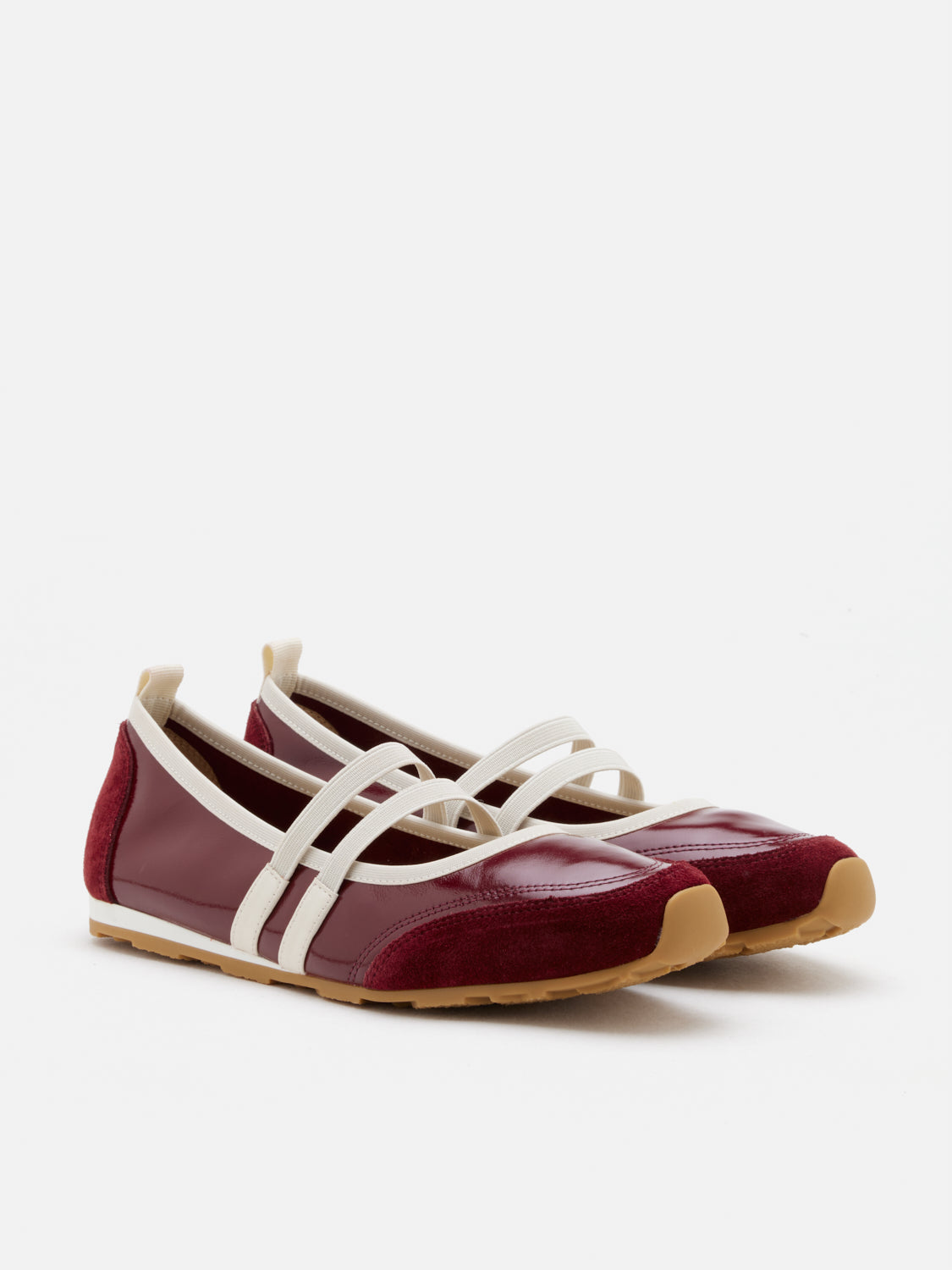 PAZZION, Liravelle Double-Strap Suede Mary Janes, Wine