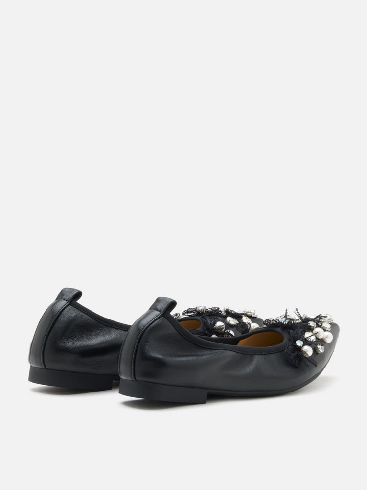 Alasdair Embellished Pointed Toe Flats