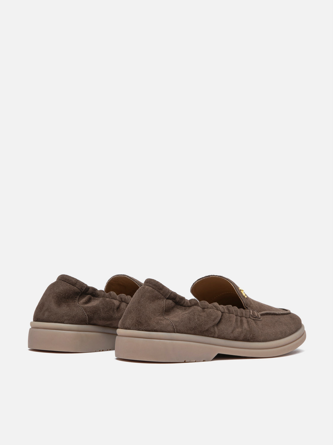 PAZZION, Mandy Suede Loafers, Darkbrown