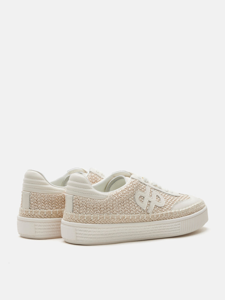 PAZZION, Maris Woven Jute Sneakers, Beige