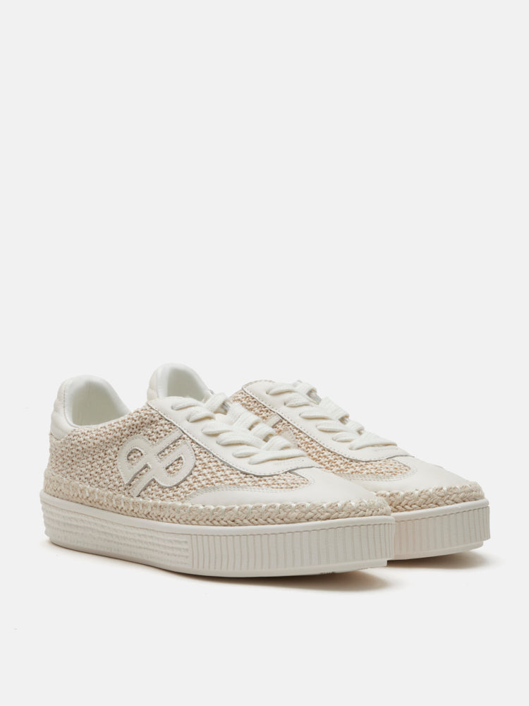 PAZZION, Maris Woven Jute Sneakers, Beige