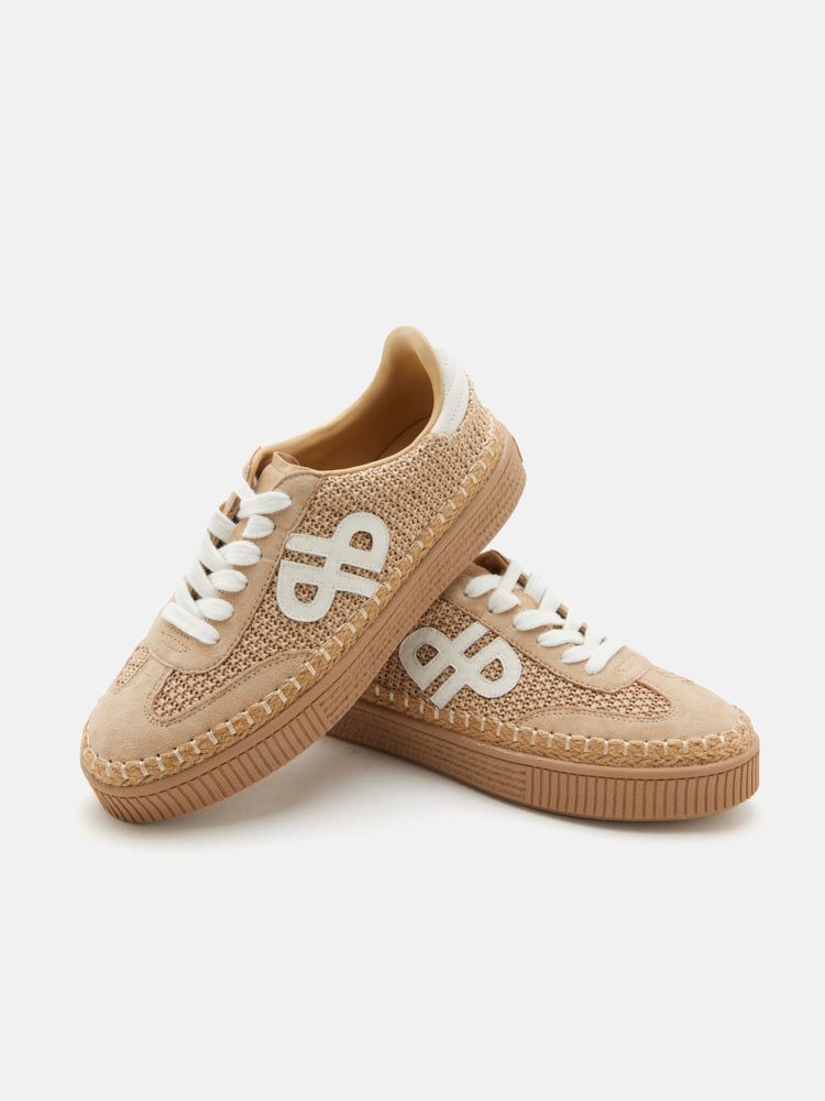 PAZZION, Maris Woven Jute Sneakers, Brown