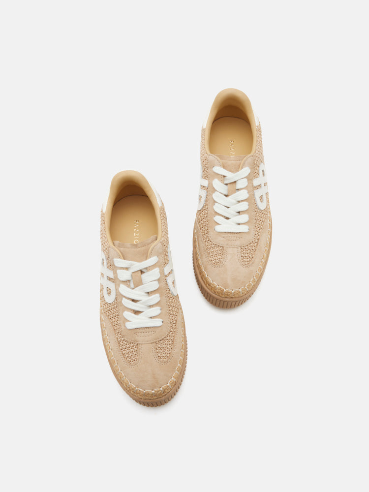PAZZION, Maris Woven Jute Sneakers, Brown
