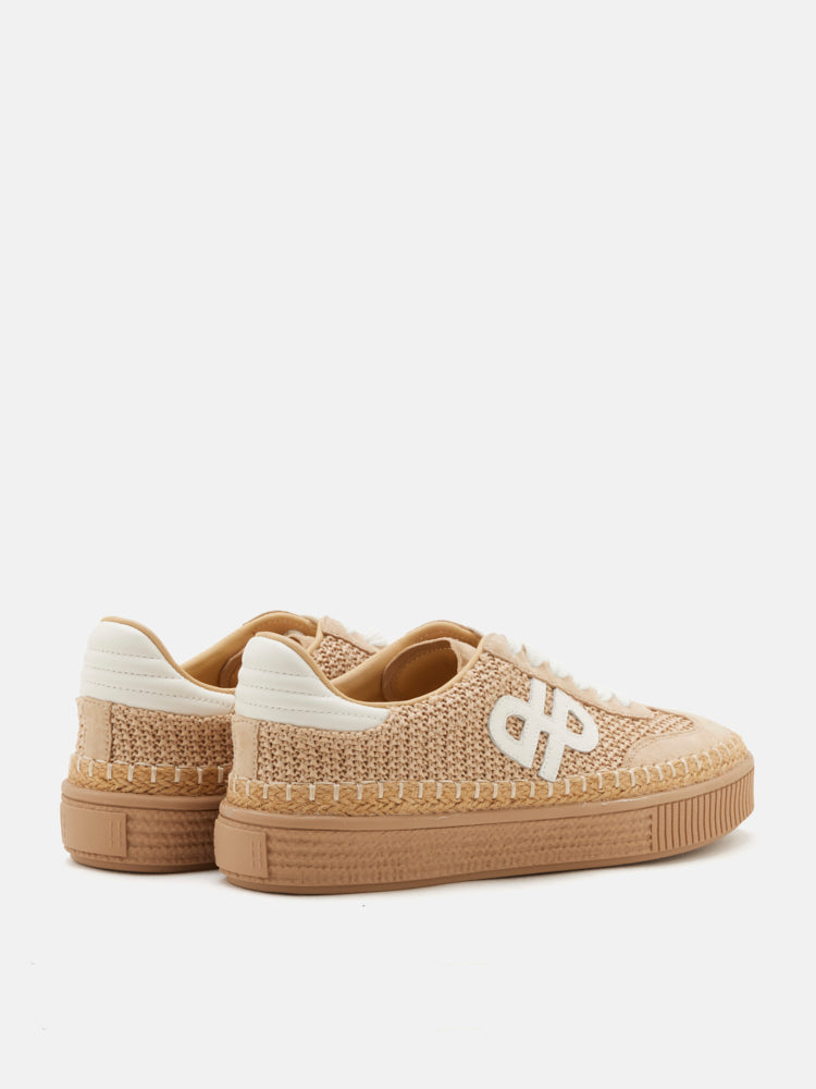 PAZZION, Maris Woven Jute Sneakers, Brown
