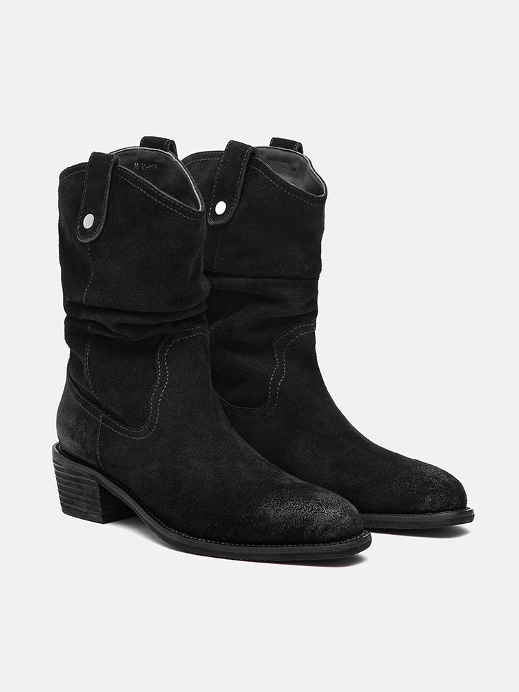 PAZZION, Marlowe Denim Boots, Black