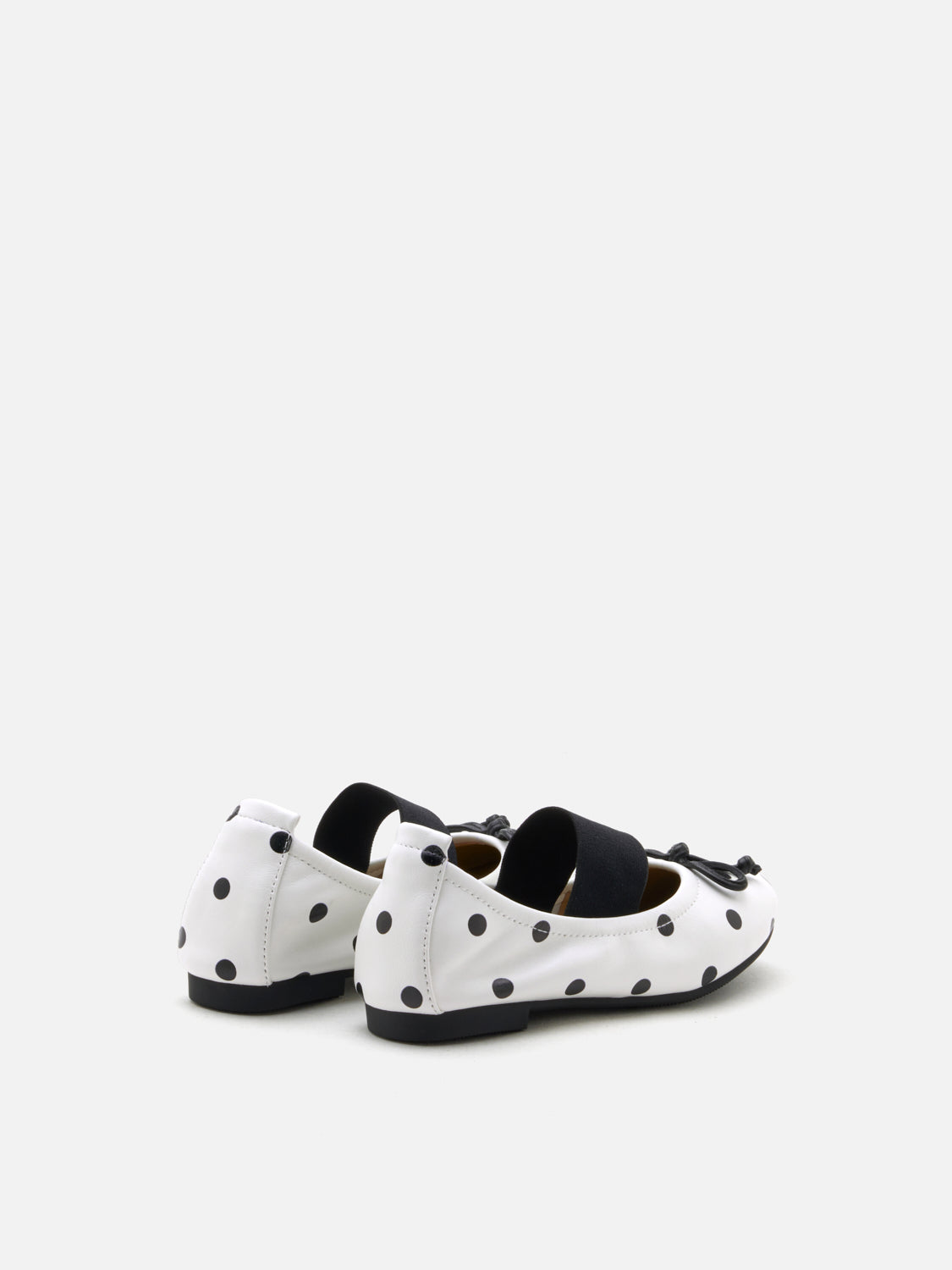 PAZZION, Mini Kalina Polka Dot Leather Mary Janes, White