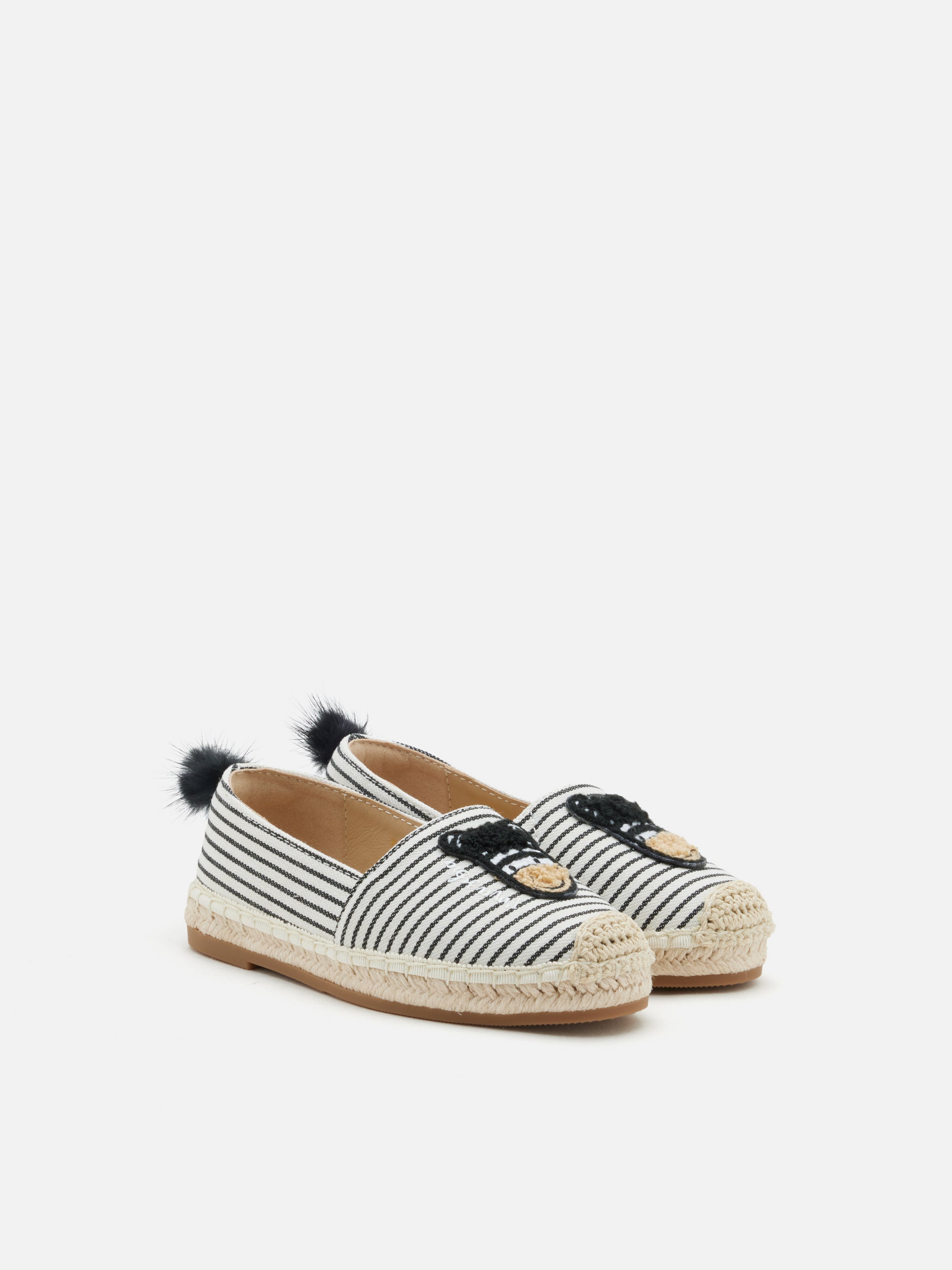 PAZZION, Mini Larisse Horse Motif Espadrilles, Black