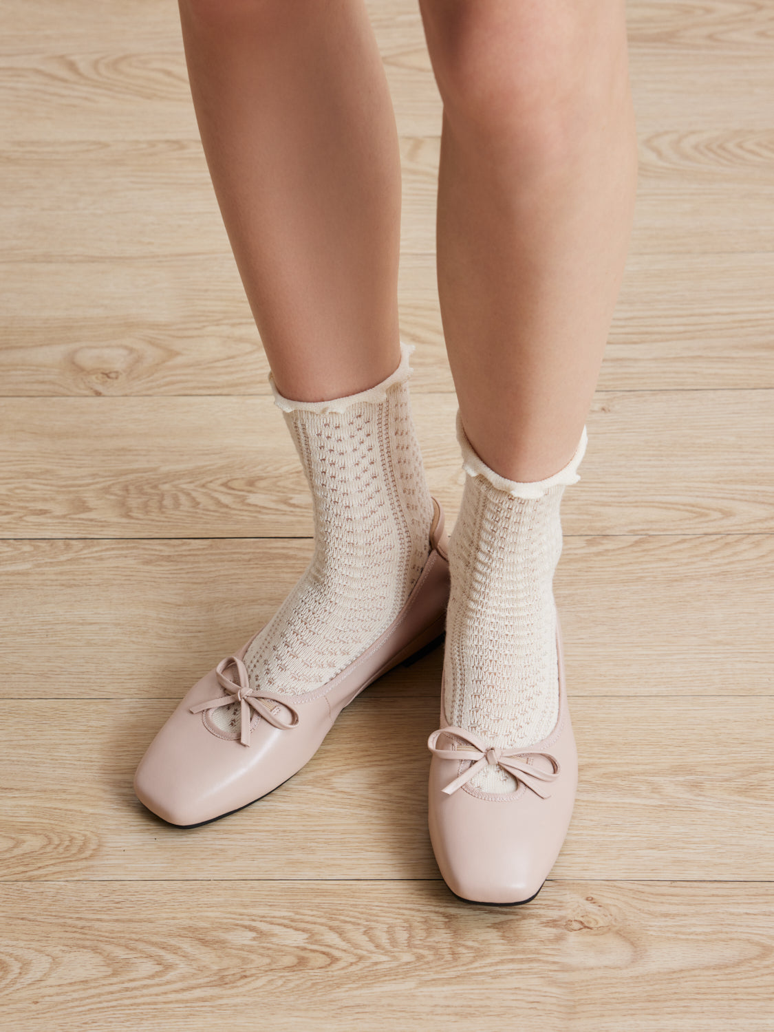 PAZZION, Nina Bow Ballerinas, Pink