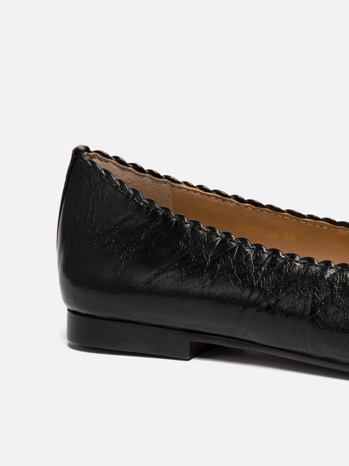 PAZZION, Noelle Bow Leather Flats - Black, Black
