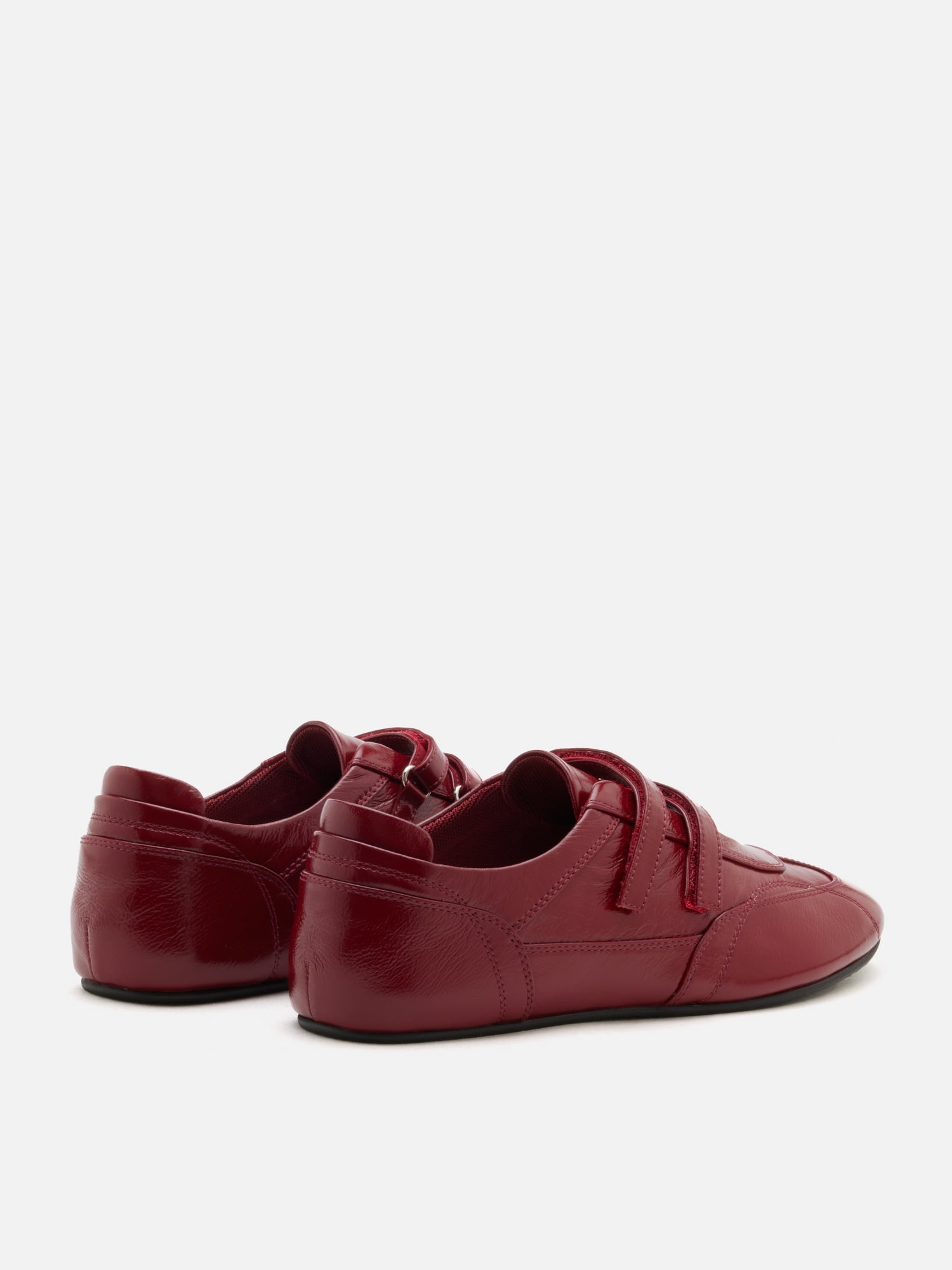 PAZZION, Noralyn Double Velcro Strap Sneakers, Red