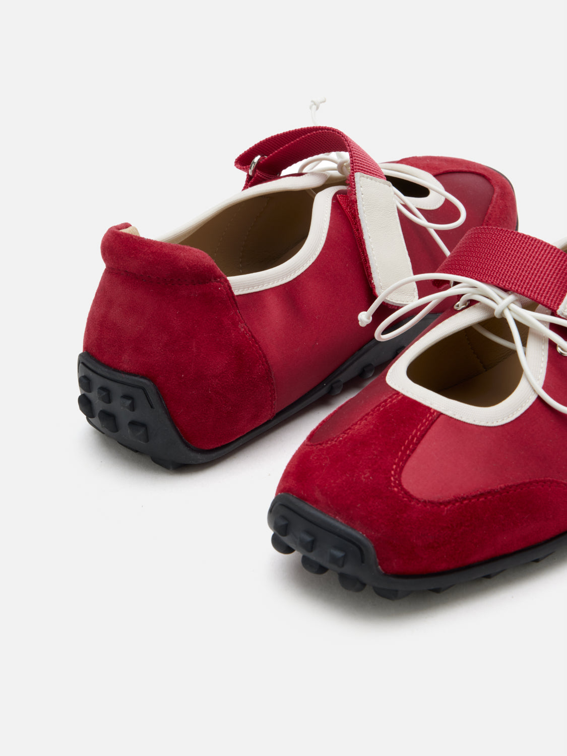PAZZION, Oravienne Bow-Tied Velcro Sneakers, Red