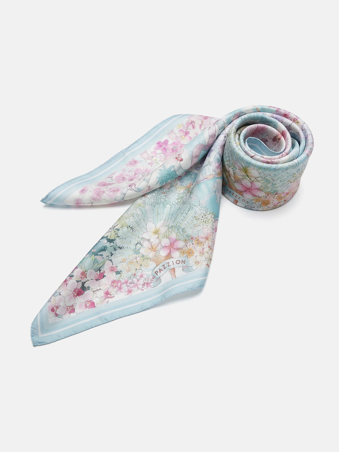 PAZZION, PAZZION X Jude Chan "City in Bloom" Scarf, Lightblue