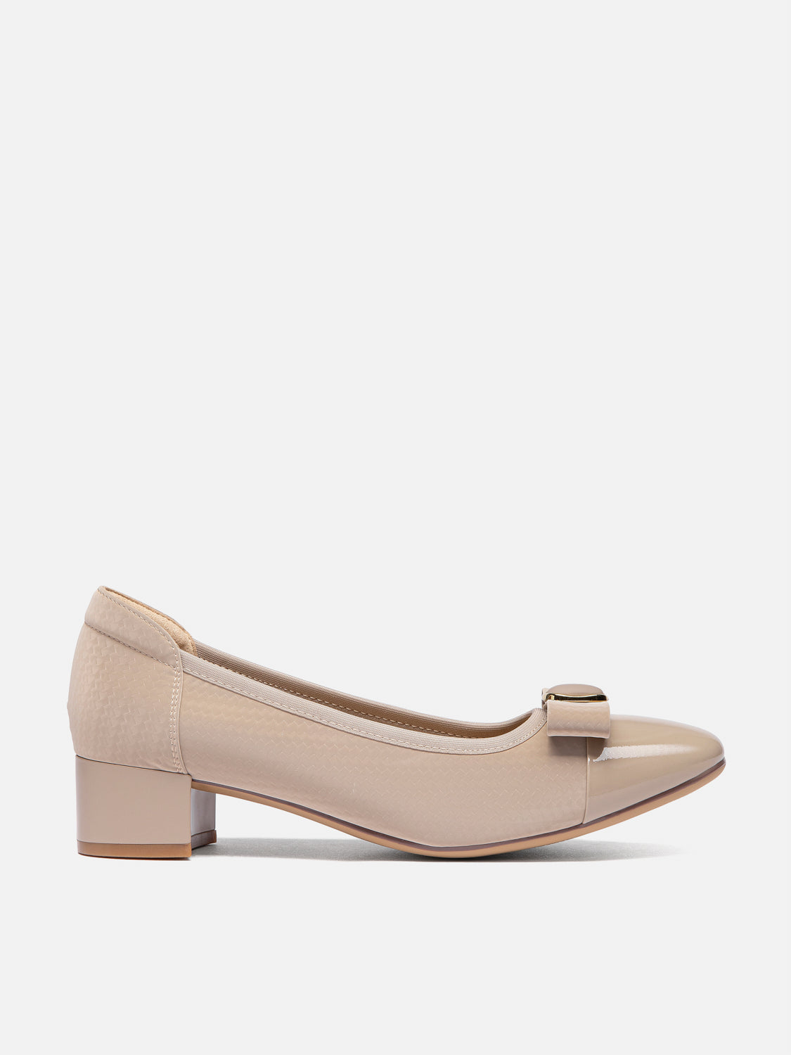PAZZION, Paola Bow Patent Leather Heels, Almond