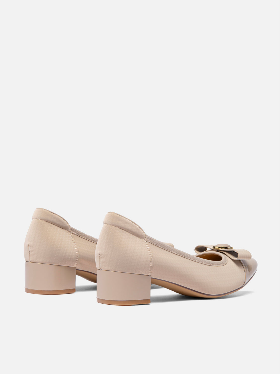 PAZZION, Paola Bow Patent Leather Heels, Almond