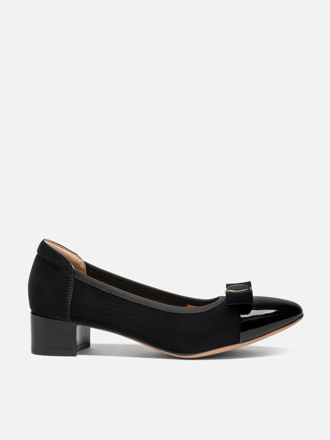 PAZZION, Paola Bow Patent Leather Heels, Black