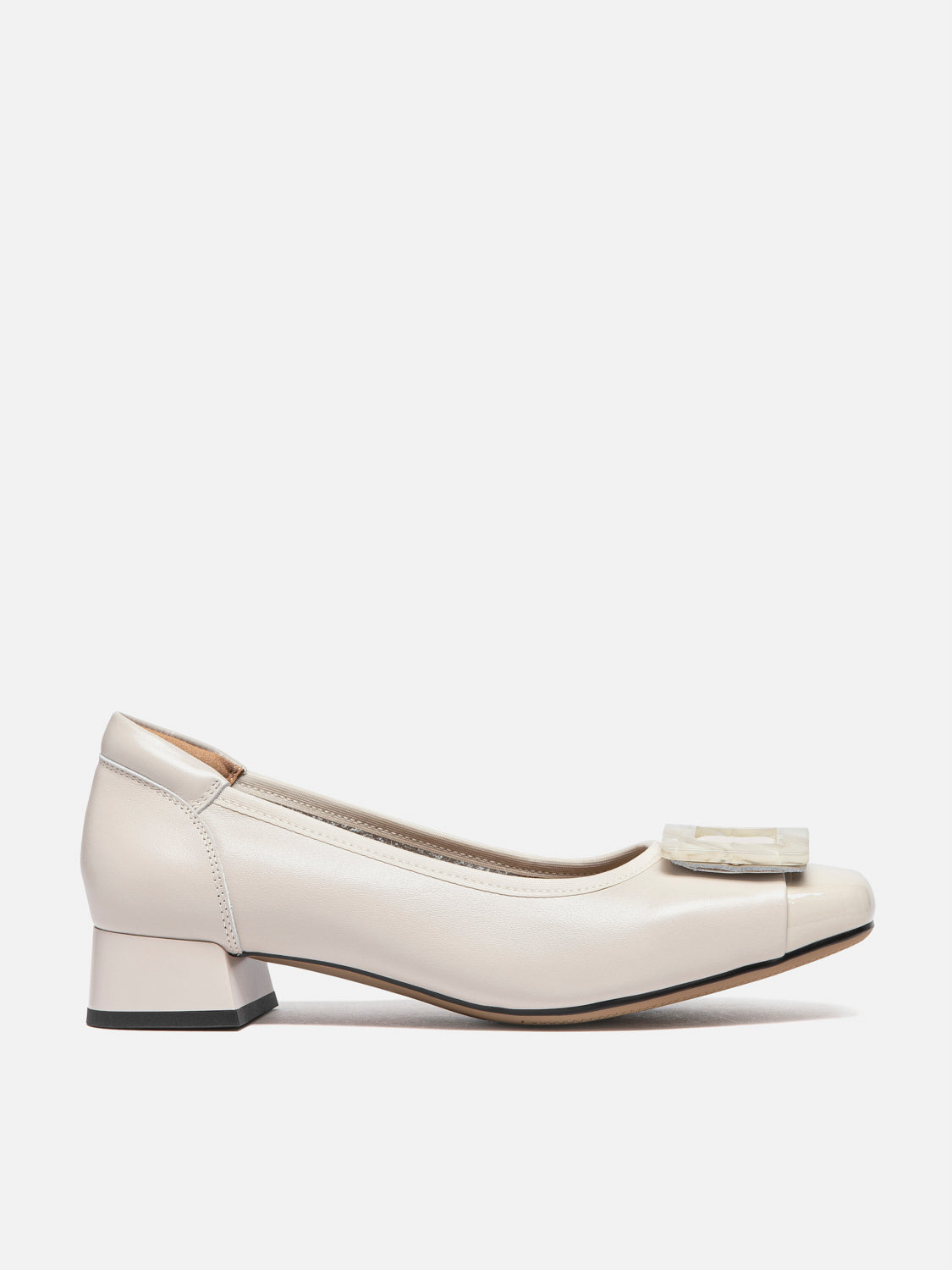 PAZZION, Patricia Buckle Heels - Beige, Beige