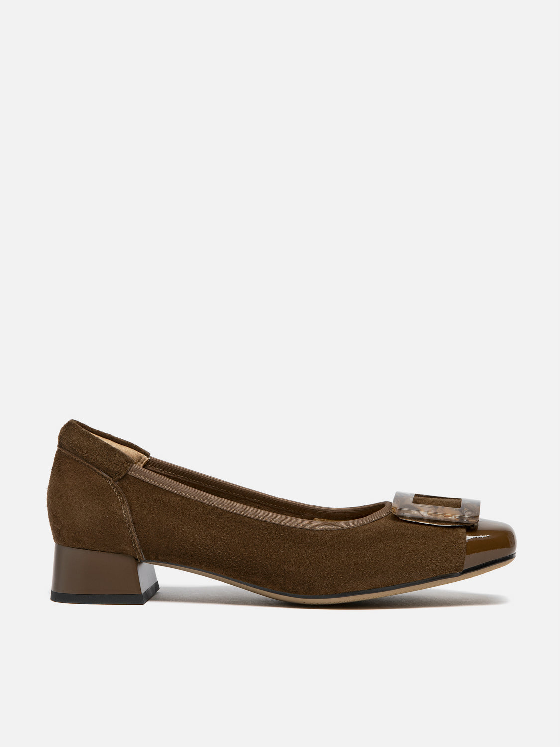 PAZZION, Patricia Buckle Heels - Brown, Brown