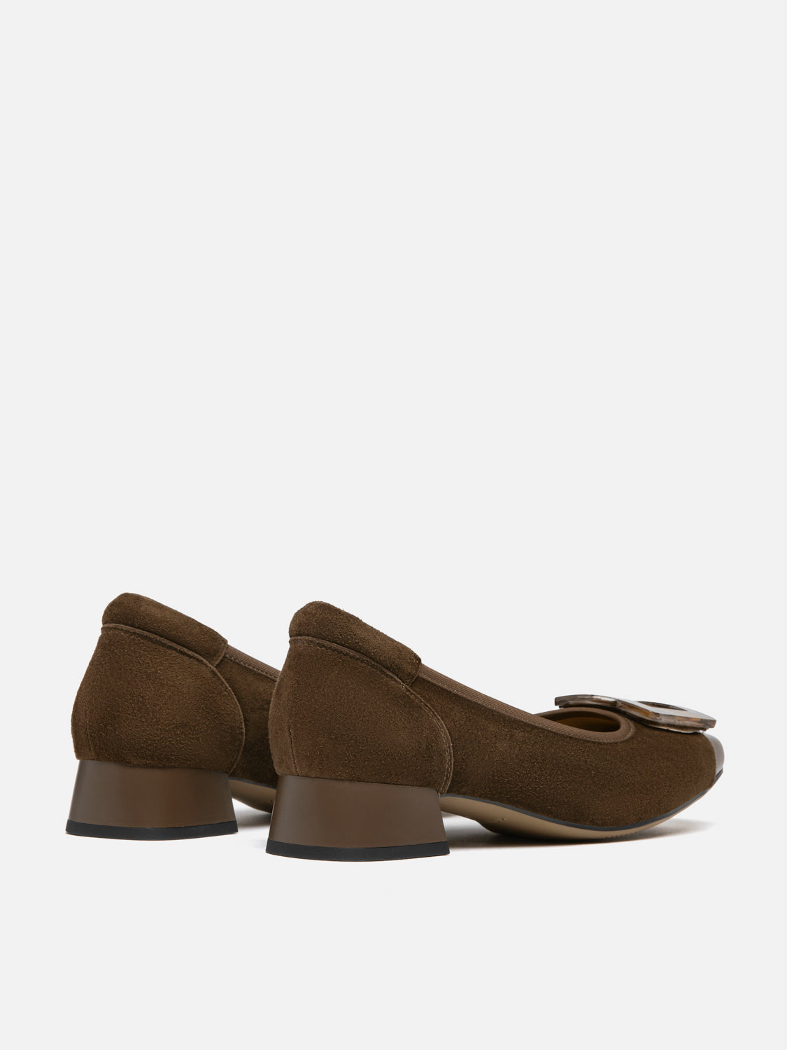PAZZION, Patricia Buckle Heels - Brown, Brown