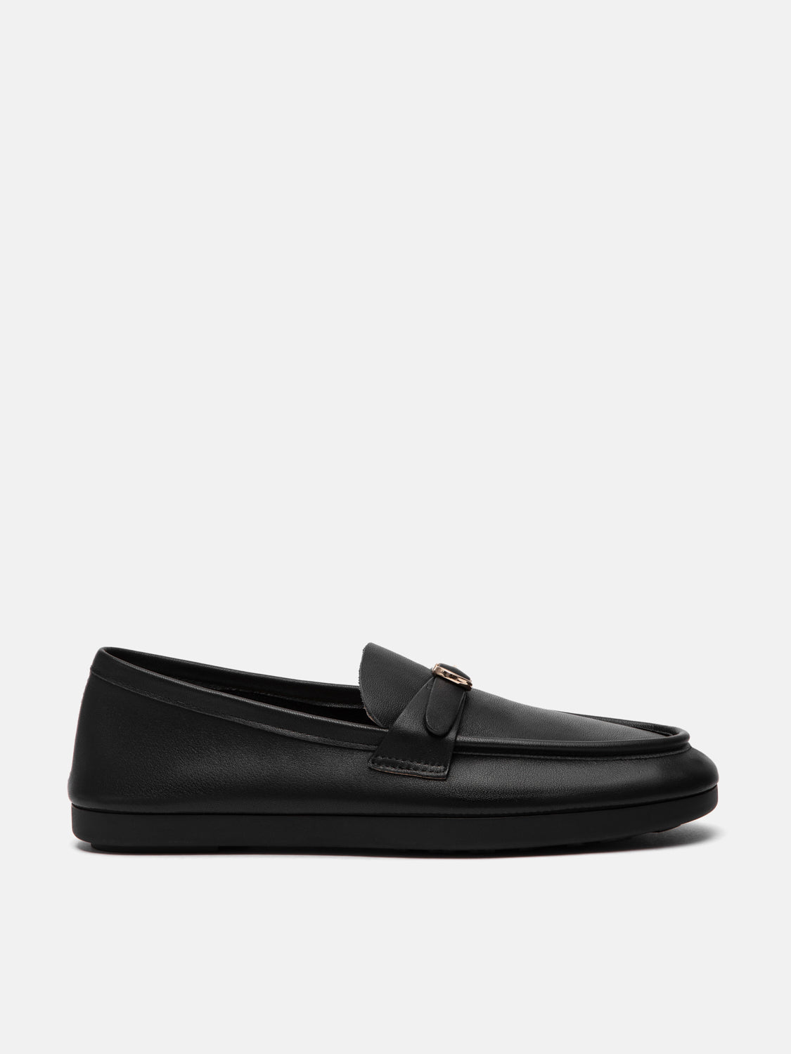 PAZZION, Perevelle Leather Loafers, Black