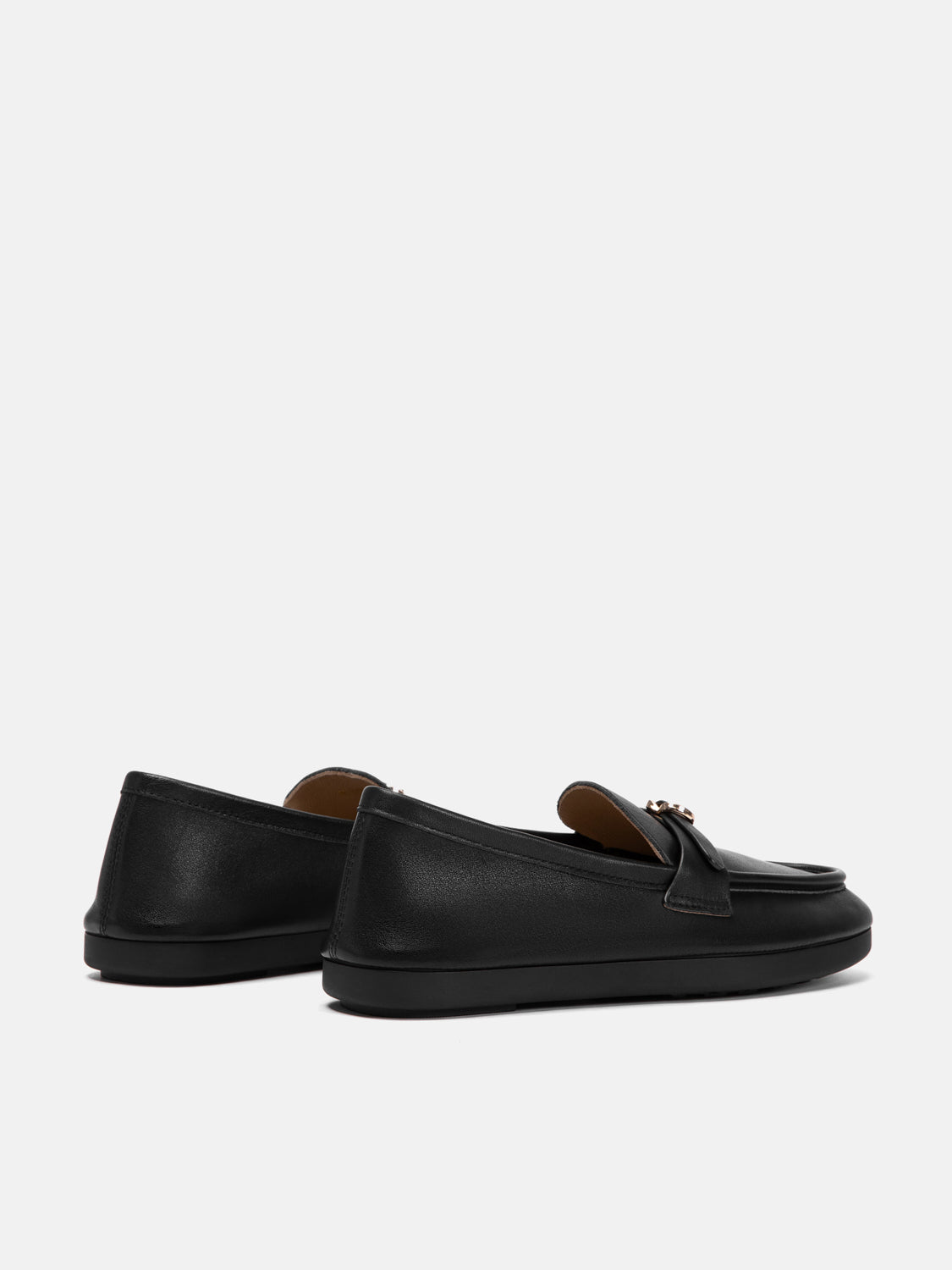 PAZZION, Perevelle Leather Loafers, Black