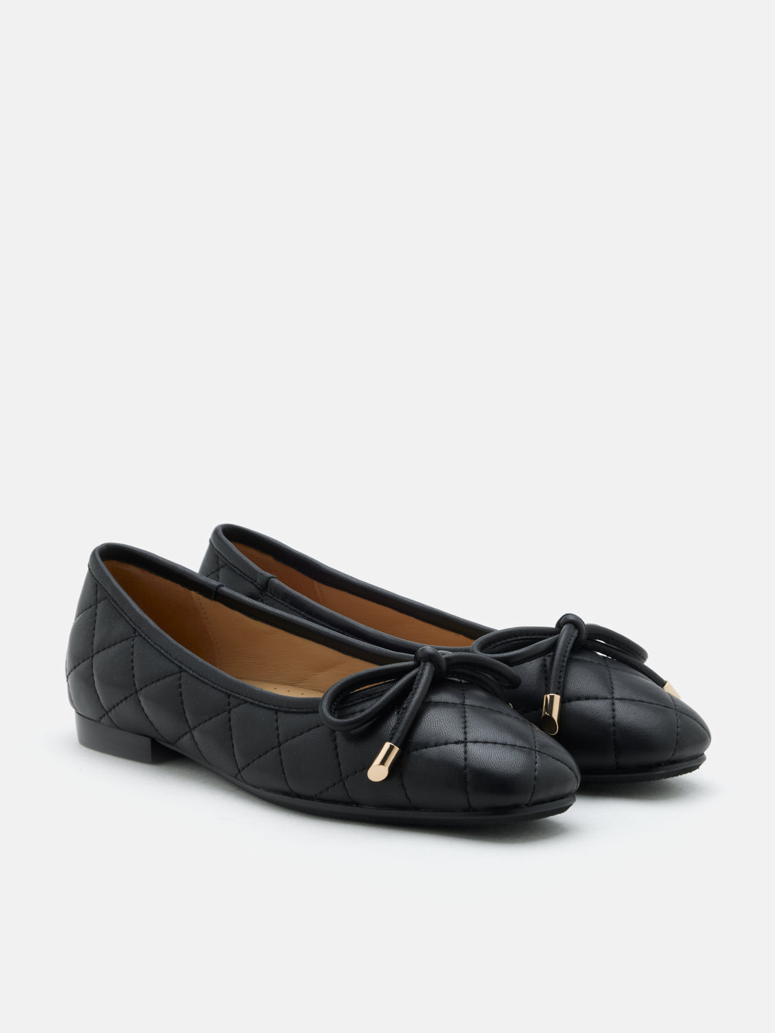 PAZZION, Quinn Quilted Bow Flats, Black
