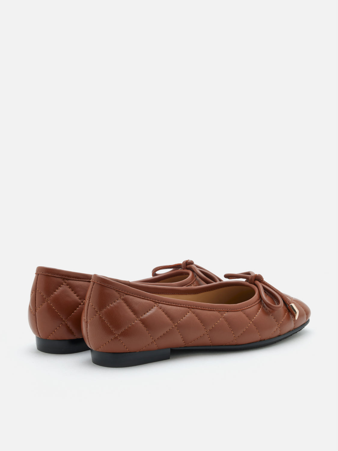 PAZZION, Quinn Quilted Bow Flats, Brown