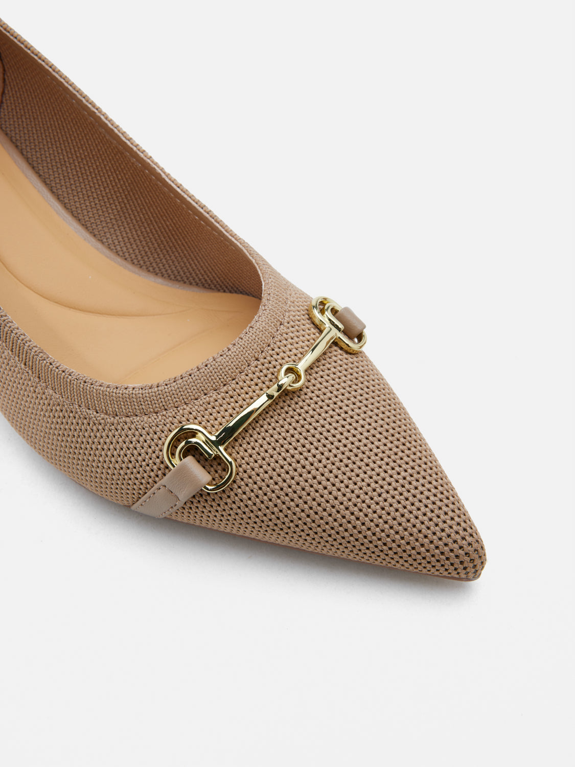 PAZZION, Ravessa Flyknit Pointed Toe Heels, Almond