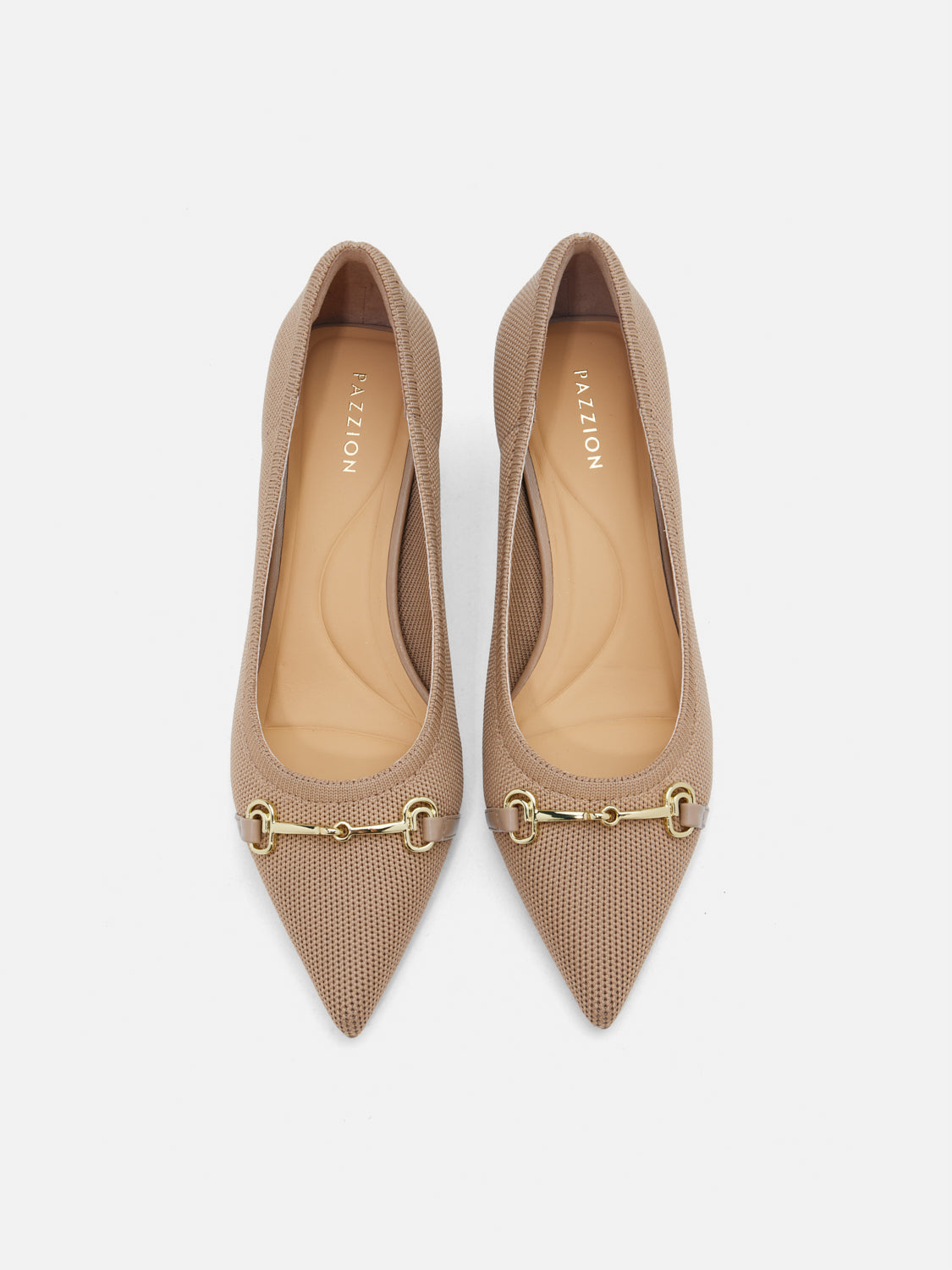 PAZZION, Ravessa Flyknit Pointed Toe Heels, Almond