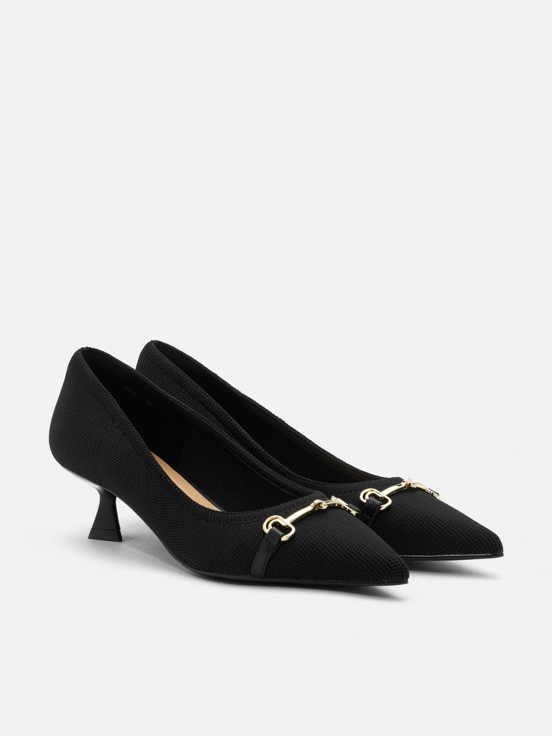 PAZZION, Ravessa Flyknit Pointed Toe Heels, Black