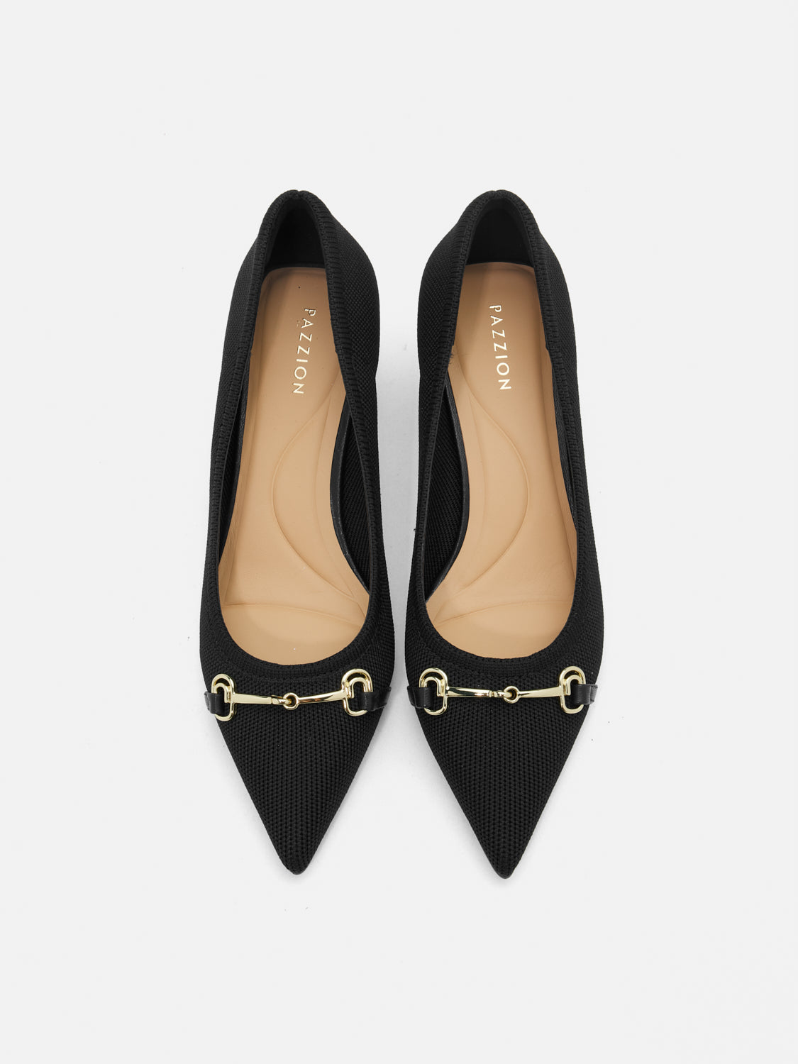 PAZZION, Ravessa Flyknit Pointed Toe Heels, Black