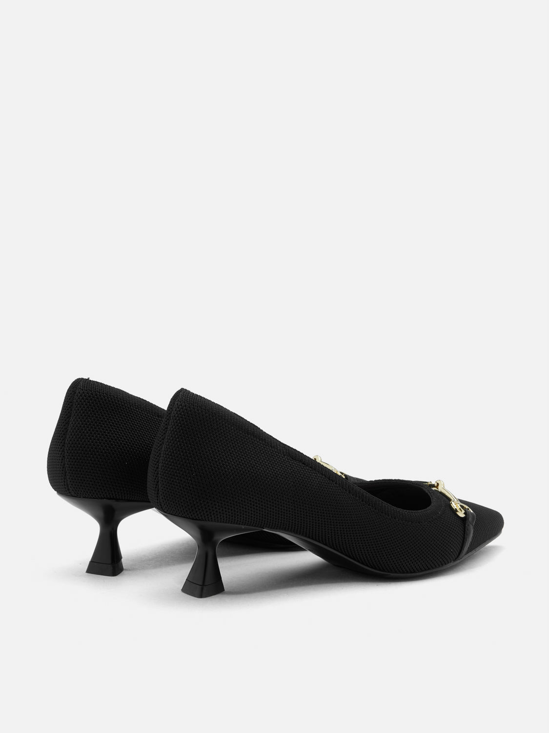 PAZZION, Ravessa Flyknit Pointed Toe Heels, Black